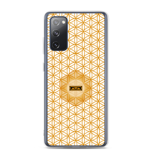 TRILLYYON - White & Gold - Flower Of Life Samsung Case