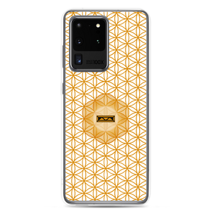 TRILLYYON - White & Gold - Flower Of Life Samsung Case