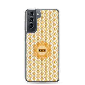 TRILLYYON - White & Gold - Flower Of Life Samsung Case