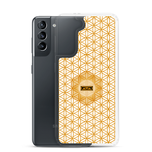TRILLYYON - White & Gold - Flower Of Life Samsung Case