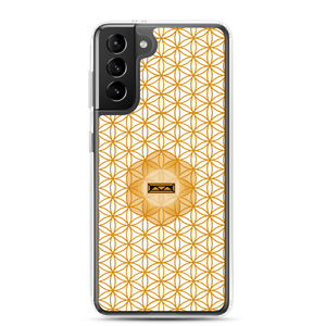 TRILLYYON - White & Gold - Flower Of Life Samsung Case