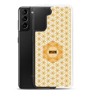 TRILLYYON - White & Gold - Flower Of Life Samsung Case