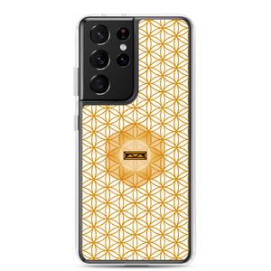 TRILLYYON - White & Gold - Flower Of Life Samsung Case