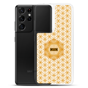 TRILLYYON - White & Gold - Flower Of Life Samsung Case