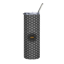Load image into Gallery viewer, TRILLYYON - Black &amp; White  - Flower Of Life Stainless Steel Tumbler
