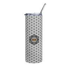 Load image into Gallery viewer, TRILLYYON - White &amp; Black - Flower Of Life Stainless Steel Tumbler
