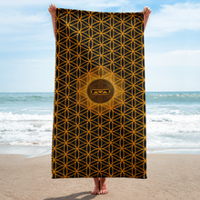 Load image into Gallery viewer, TRILLYYON - Black &amp; Gold - Flower Of Life Towel