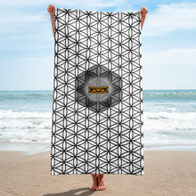 Load image into Gallery viewer, TRILLYYON - White &amp; Black - Flower Of Life Towel