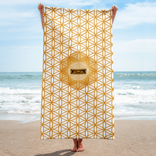 Load image into Gallery viewer, TRILLYYON - White &amp; Gold - Flower Of Life Towel