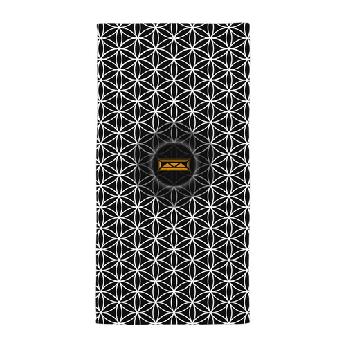 TRILLYYON - Black & White - Flower Of Life Towel