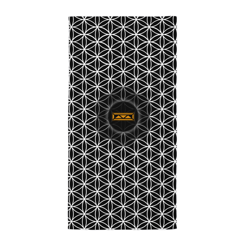 TRILLYYON - Black & White - Flower Of Life Towel