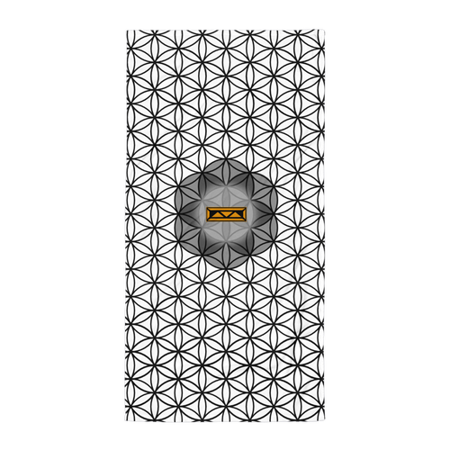 TRILLYYON - White & Black - Flower Of Life Towel