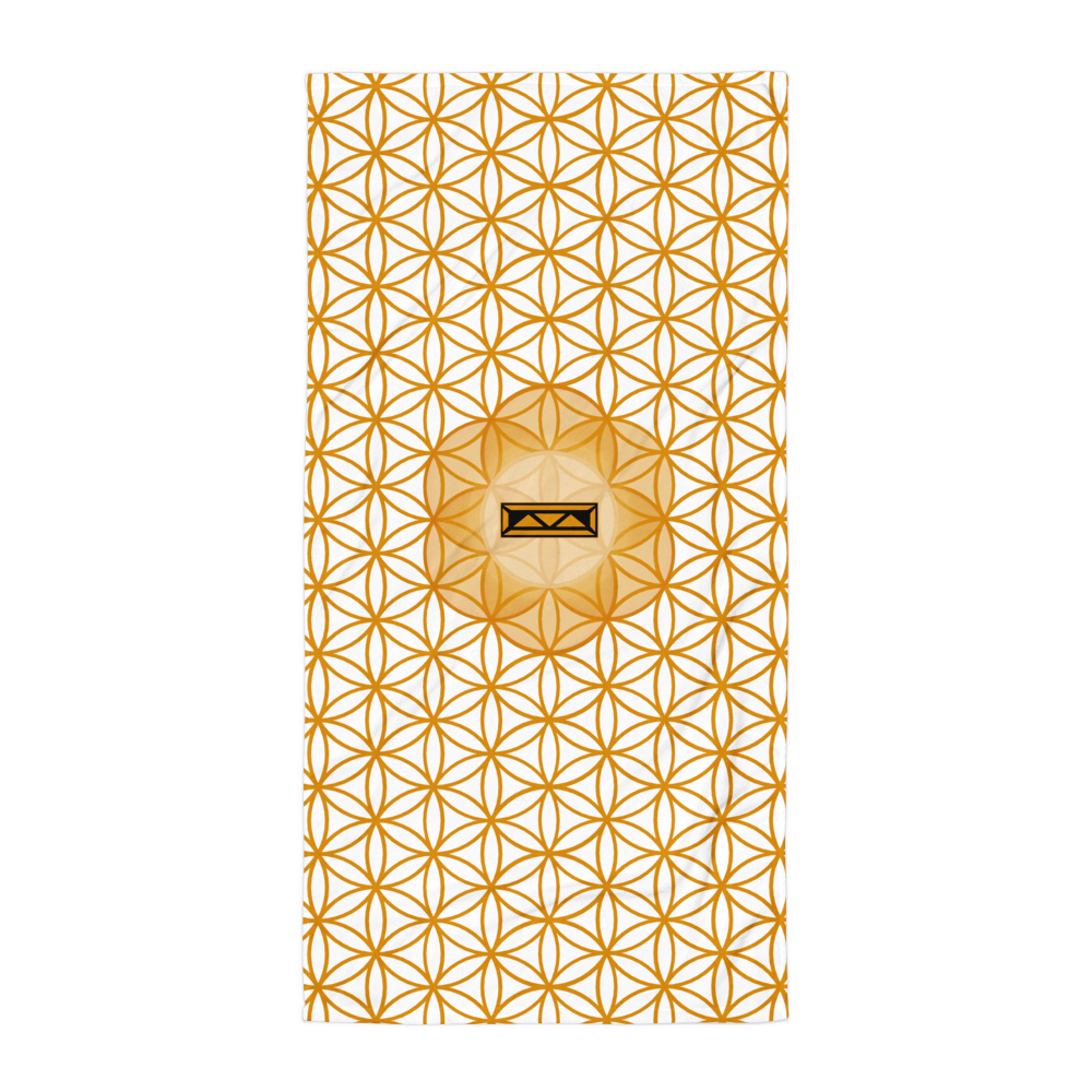 TRILLYYON - White & Gold - Flower Of Life Towel
