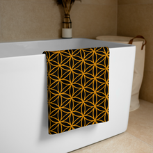 Load image into Gallery viewer, TRILLYYON - Black &amp; Gold - Flower Of Life Towel