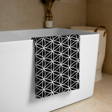 Load image into Gallery viewer, TRILLYYON - Black &amp; White - Flower Of Life Towel