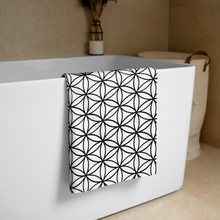 Load image into Gallery viewer, TRILLYYON - White &amp; Black - Flower Of Life Towel