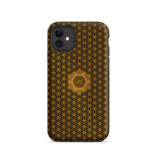 Load image into Gallery viewer, TRILLYYON - Black &amp; Gold - Flower Of Life Tough iPhone Case
