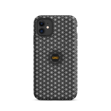 Load image into Gallery viewer, TRILLYYON - Black &amp; White - Flower Of Life Tough iPhone Case