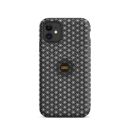 TRILLYYON - Black & White - Flower Of Life Tough iPhone Case