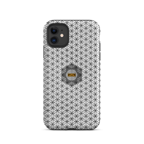 TRILLYYON - White & Black - Flower Of Life Tough iPhone Case