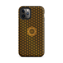 Load image into Gallery viewer, TRILLYYON - Black &amp; Gold - Flower Of Life Tough iPhone Case