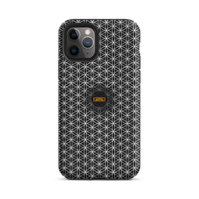 Load image into Gallery viewer, TRILLYYON - Black &amp; White - Flower Of Life Tough iPhone Case