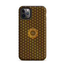 Load image into Gallery viewer, TRILLYYON - Black &amp; Gold - Flower Of Life Tough iPhone Case