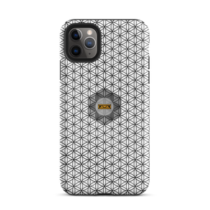 TRILLYYON - White & Black - Flower Of Life Tough iPhone Case