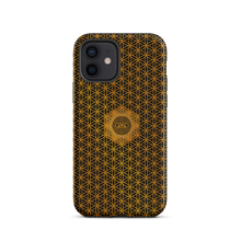 Load image into Gallery viewer, TRILLYYON - Black &amp; Gold - Flower Of Life Tough iPhone Case