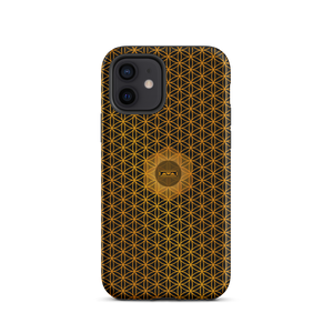 TRILLYYON - Black & Gold - Flower Of Life Tough iPhone Case