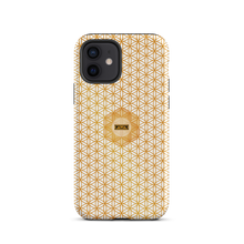 Load image into Gallery viewer, TRILLYYON - White &amp; Gold - Flower Of Life Tough iPhone Case