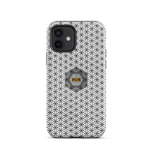 TRILLYYON - White & Black - Flower Of Life Tough iPhone Case