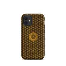 Load image into Gallery viewer, TRILLYYON - Black &amp; Gold - Flower Of Life Tough iPhone Case