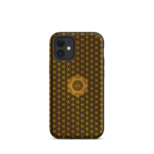TRILLYYON - Black & Gold - Flower Of Life Tough iPhone Case