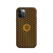 Load image into Gallery viewer, TRILLYYON - Black &amp; Gold - Flower Of Life Tough iPhone Case