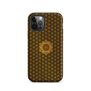 TRILLYYON - Black & Gold - Flower Of Life Tough iPhone Case