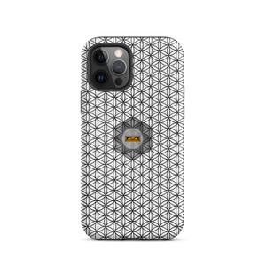 TRILLYYON - White & Black - Flower Of Life Tough iPhone Case