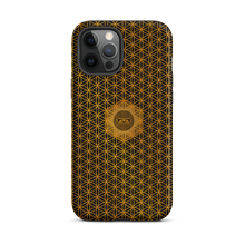 Load image into Gallery viewer, TRILLYYON - Black &amp; Gold - Flower Of Life Tough iPhone Case
