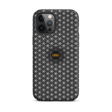 Load image into Gallery viewer, TRILLYYON - Black &amp; White - Flower Of Life Tough iPhone Case