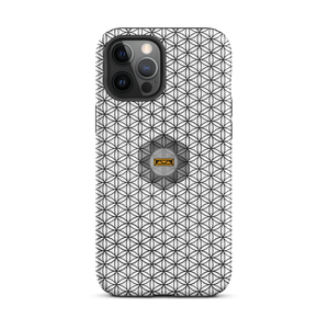 TRILLYYON - White & Black - Flower Of Life Tough iPhone Case