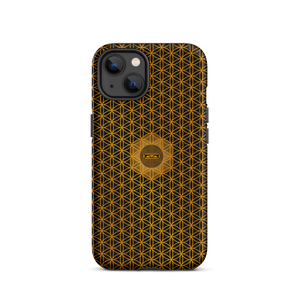 TRILLYYON - Black & Gold - Flower Of Life Tough iPhone Case
