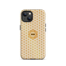 Load image into Gallery viewer, TRILLYYON - White &amp; Gold - Flower Of Life Tough iPhone Case