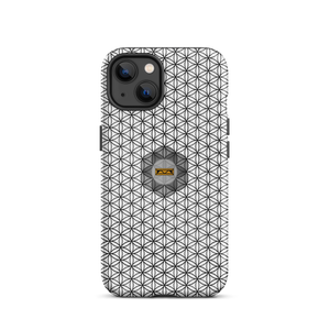 TRILLYYON - White & Black - Flower Of Life Tough iPhone Case