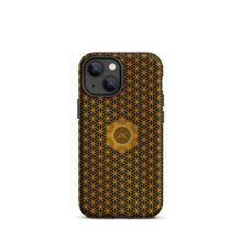 Load image into Gallery viewer, TRILLYYON - Black &amp; Gold - Flower Of Life Tough iPhone Case