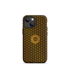 TRILLYYON - Black & Gold - Flower Of Life Tough iPhone Case