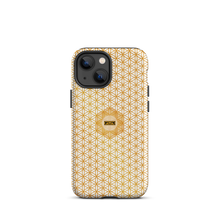 Load image into Gallery viewer, TRILLYYON - White &amp; Gold - Flower Of Life Tough iPhone Case