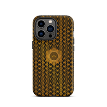 Load image into Gallery viewer, TRILLYYON - Black &amp; Gold - Flower Of Life Tough iPhone Case