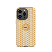 Load image into Gallery viewer, TRILLYYON - White &amp; Gold - Flower Of Life Tough iPhone Case