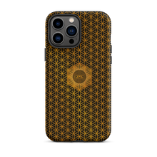 Load image into Gallery viewer, TRILLYYON - Black &amp; Gold - Flower Of Life Tough iPhone Case