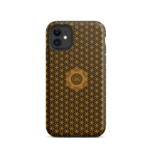 Load image into Gallery viewer, TRILLYYON - Black &amp; Gold - Flower Of Life Tough iPhone Case